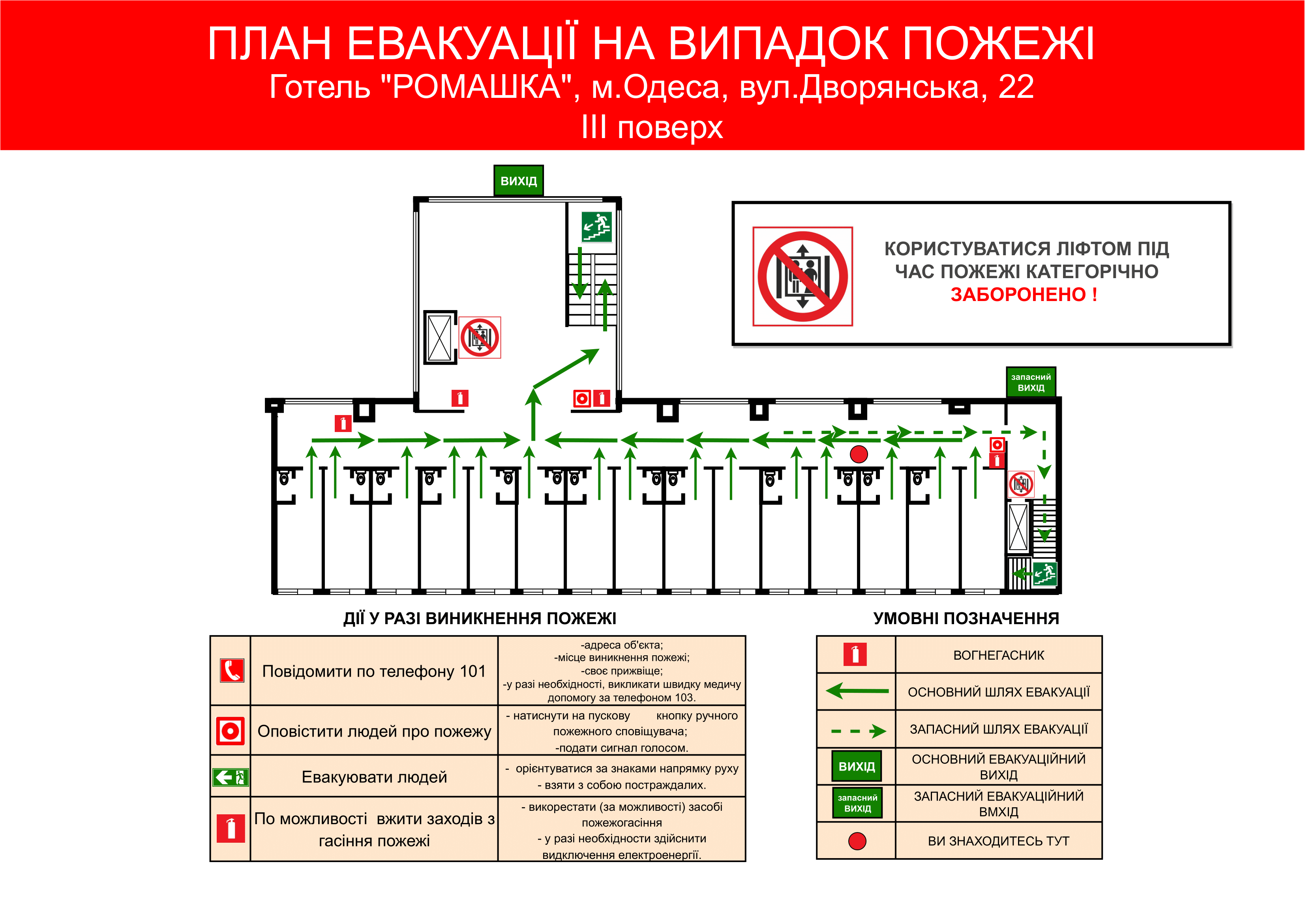 Разработка плана эвакуации | Одесса | Днепр | Киев | Харьков